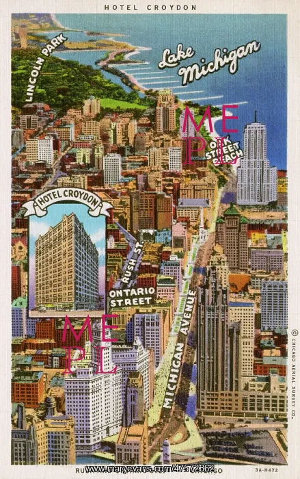 : Map for the Hotel Croydon, Chicago : Map for the Hotel Croydon, Chicago