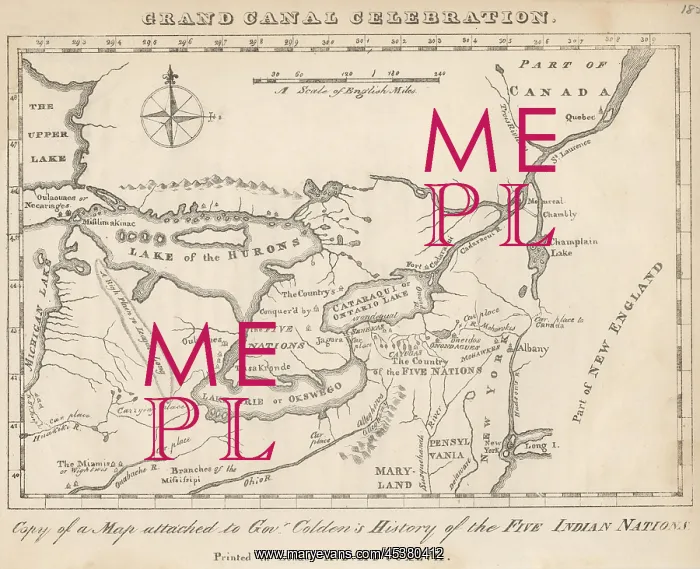 : Map of the Five Indian Nations of the Province : Map of the Five Indian Nations of the Province