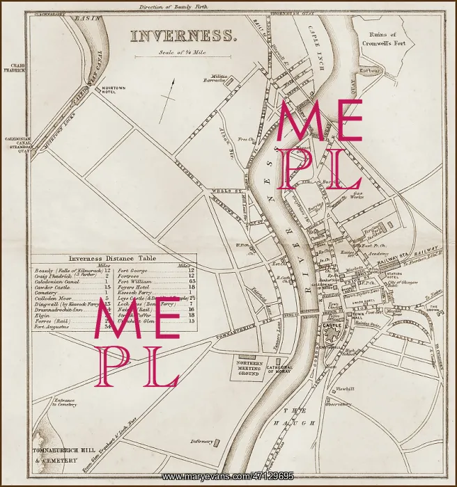  : Map of Inverness 1860s
