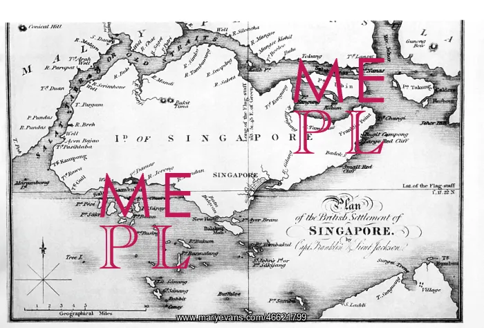 : Map of the island of Singapore : Map of the island of Singapore