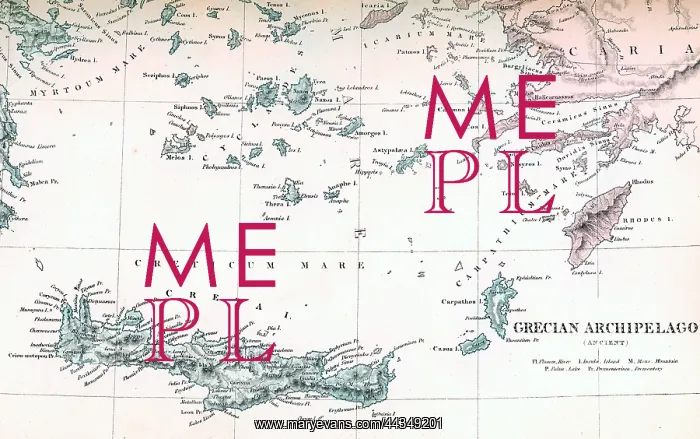 : Map of the Islands of the Ancient Greece Archipeligo