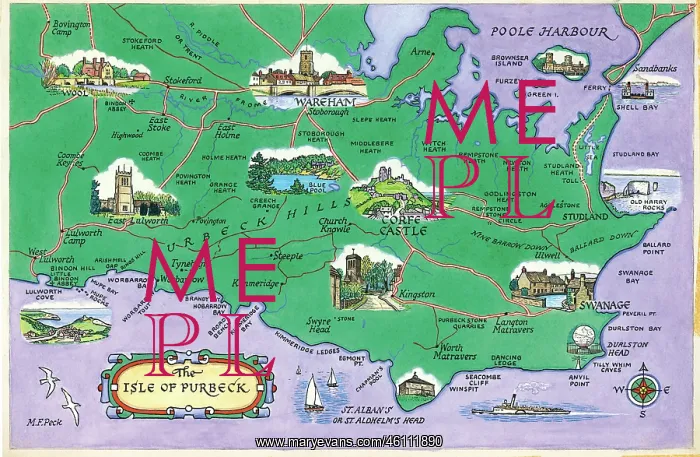  : Map - The Isle of Purbeck