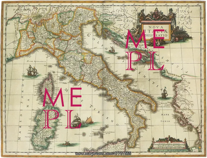  : Map of Italy 1631