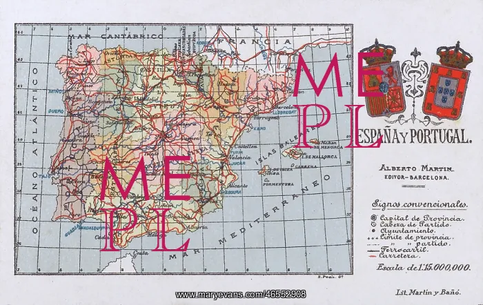 : Map of the Kingdoms of Spain and Portugal : Map of the Kingdoms of Spain and Portugal