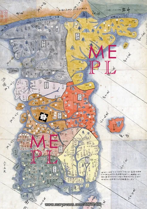 : Map of Korea from Yi dynasty : Map of Korea from Yi dynasty