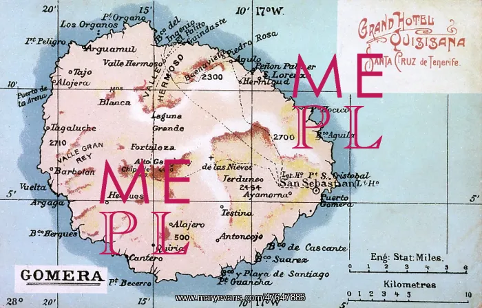  : Map of La Gomera, Canary Islands