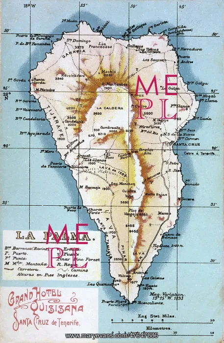  : Map of La Palma, Canary Islands