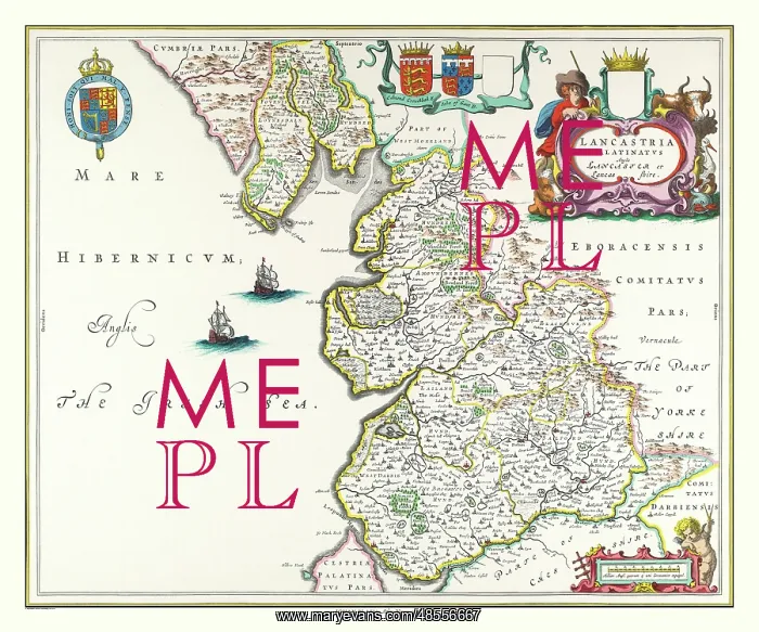  : Map of Lancashire by Johan Bleau