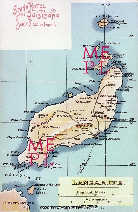  : Map of Lanzarote, Canary Islands