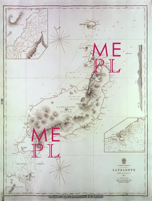 : Map of Lanzarote, Canary Islands : Map of Lanzarote, Canary Islands