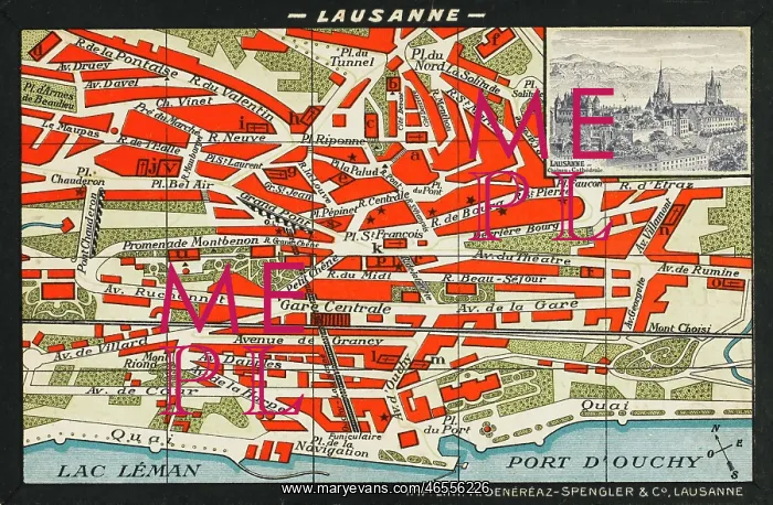 : Map of Lausanne : Map of Lausanne