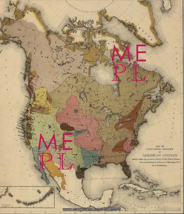 : Map of linguistic stocks of American Indians ? : Map of linguistic stocks of American Indians ?