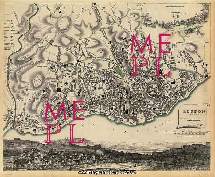  : Map of Lisbon 1832