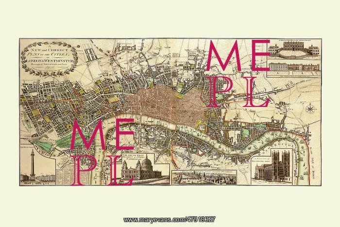 : Map of London in 1796 : Map of London in 1796