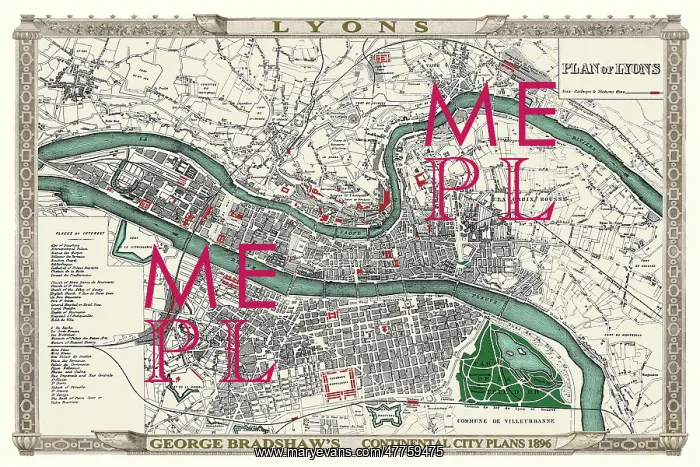: Map of Lyons : Map of Lyons