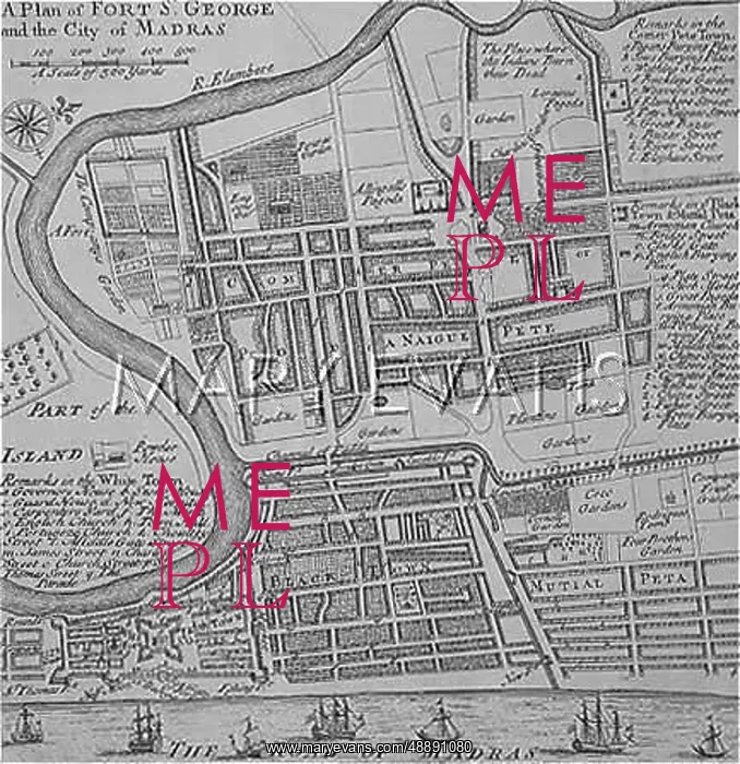 : MAP OF MADRAS / 1810 : MAP OF MADRAS / 1810