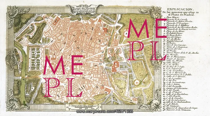 : Map of Madrid (1762) by Ventura Rodriguez and : Map of Madrid (1762) by Ventura Rodriguez and