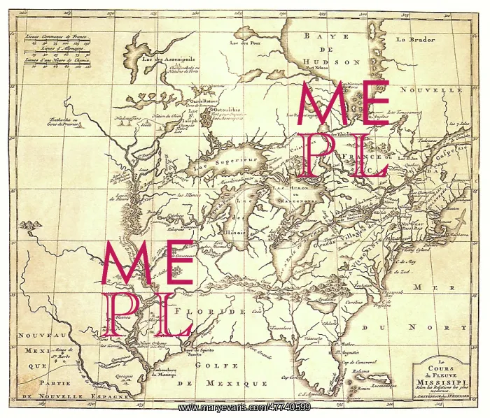  : Map of Mississippi River 1697
