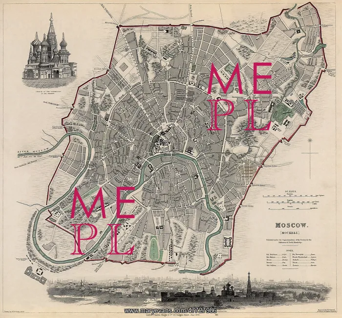  : Map of Moscow 1836