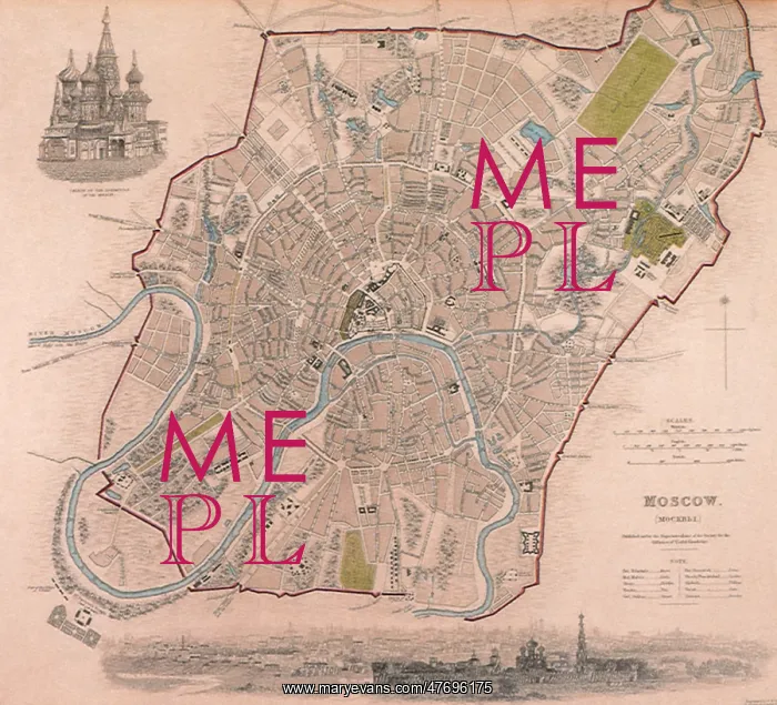 : Map of Moscow - 1844 : Map of Moscow - 1844