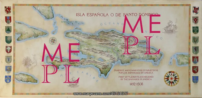 : Map, Museum, La Isabela, Dominican Republic, Caribbean : Map, Museum, La Isabela, Dominican Republic, Caribbean