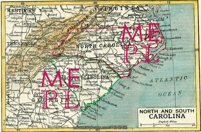  : Map of N ands Carolina