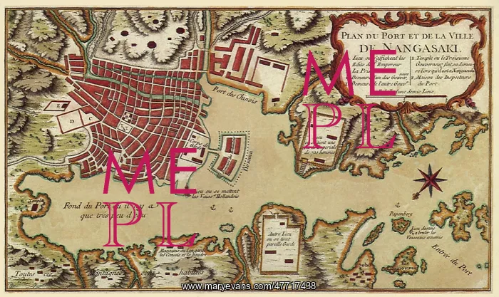 : Map of Nagasaki 1763 : Map of Nagasaki 1763