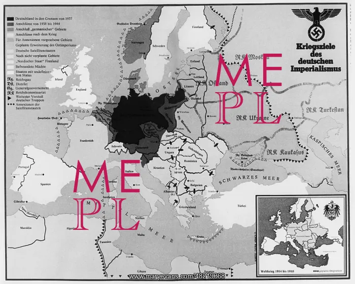 : Map of the Nazi war aims : Map of the Nazi war aims