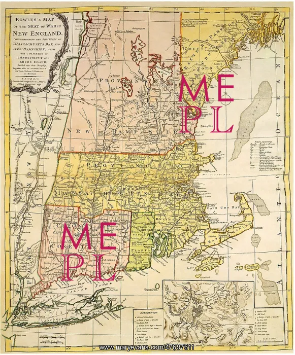 : Map of New England 1776 : Map of New England 1776