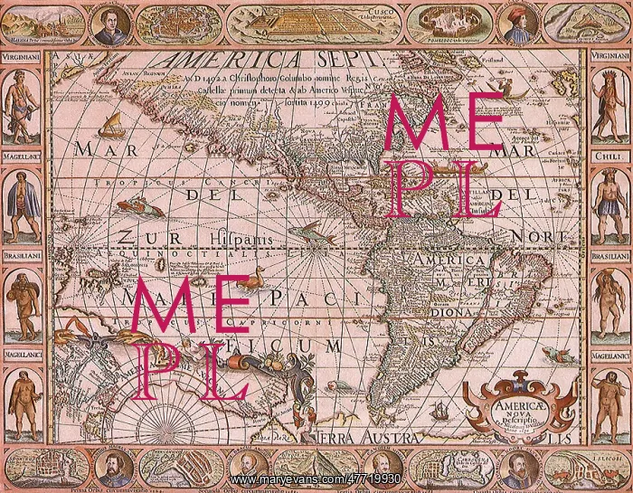 : Map of New World 1652 : Map of New World 1652
