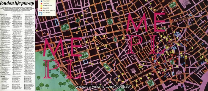 : Map to the nightlife of London, 1965 : Map to the nightlife of London, 1965
