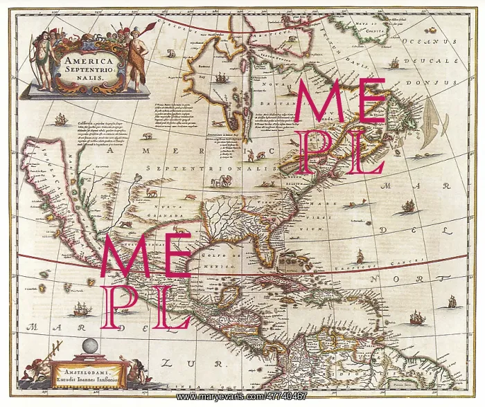  : Map of North America 1636