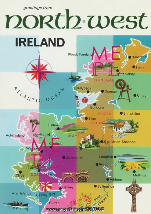 : Map of North West Ireland : Map of North West Ireland
