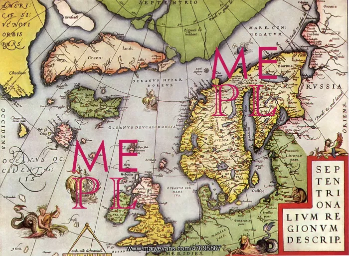  : Map of Northern Europe 1570
