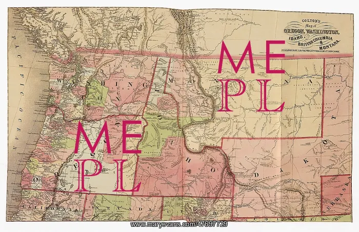 : Map of the Northwest 1865 : Map of the Northwest 1865