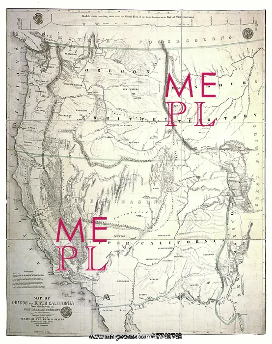  : Map of Oregon and Upper California 1845