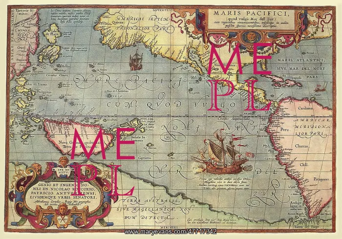 : Map of the Pacific 1589 : Map of the Pacific 1589