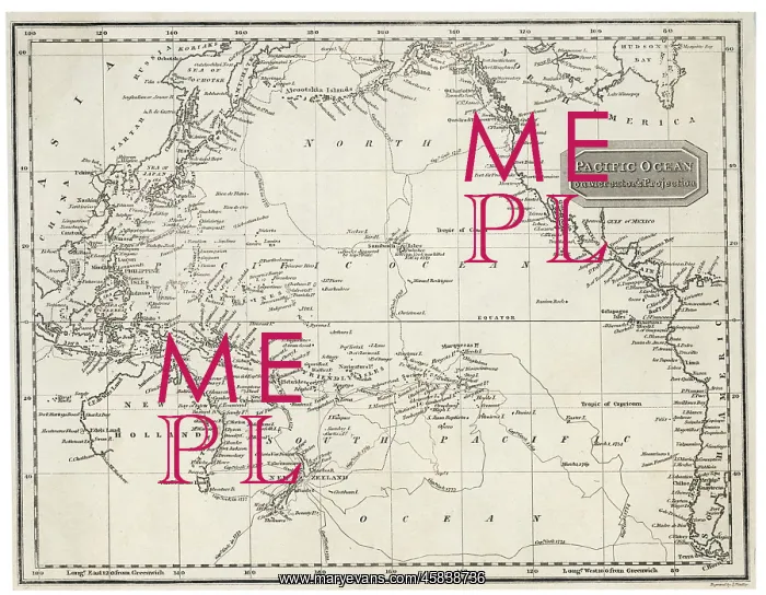  : Map of the Pacific Ocean