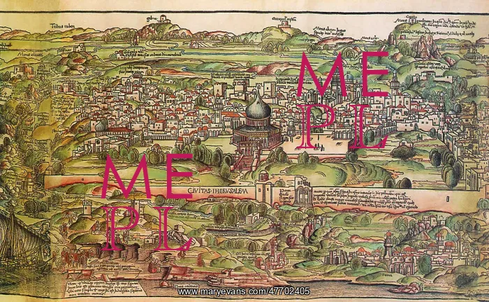  : Map of Palestine 1486