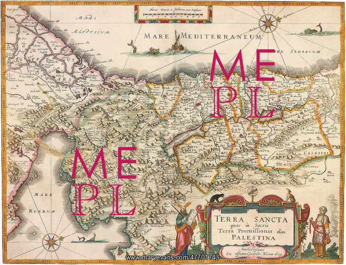  : Map of Palestine 1629