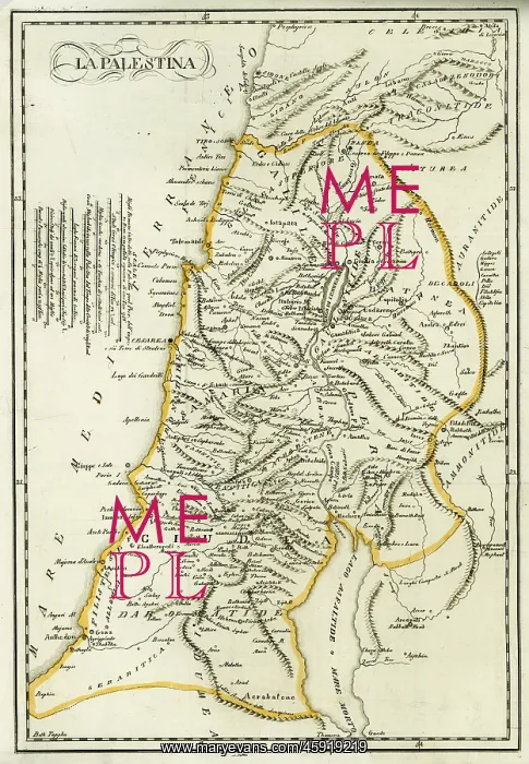 : Map of Palestine, circa 1800 : Map of Palestine, circa 1800