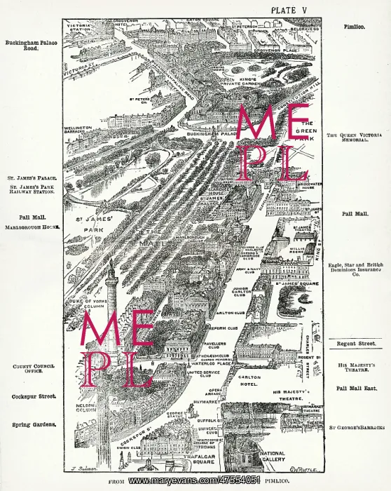 : Map of the Pall Mall area of London : Map of the Pall Mall area of London