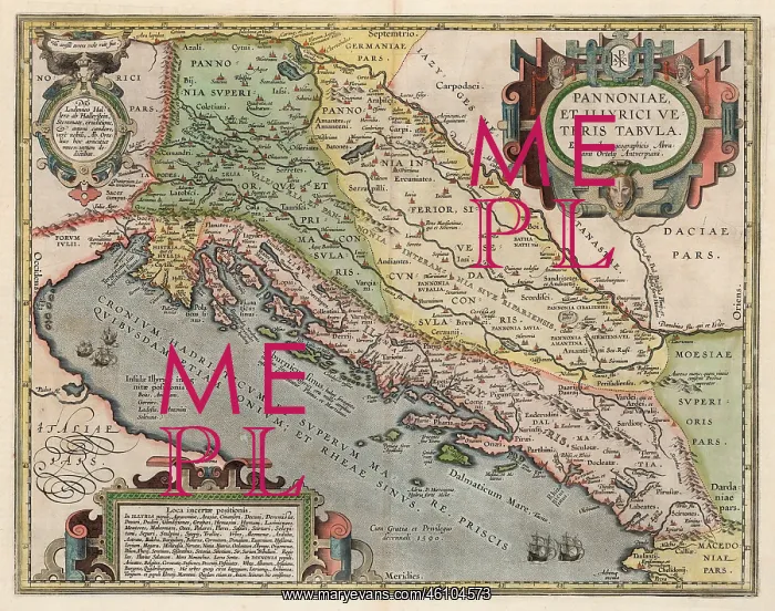 : Map of Pannonia and Illyria. By Abraham : Map of Pannonia and Illyria. By Abraham