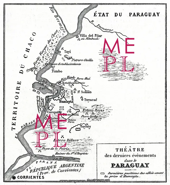 : Map of the Paraguayan War 1868 : Map of the Paraguayan War 1868