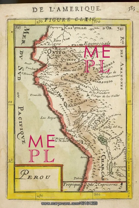 : Map of Peru - 1683 - Mallet : Map of Peru - 1683 - Mallet