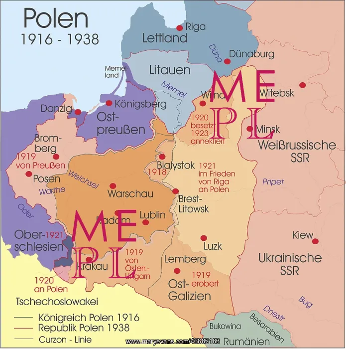  : Map of Poland 1916-1938