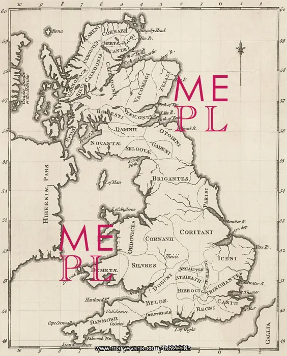 : MAP OF PRE-ROMAN BRITS : MAP OF PRE-ROMAN BRITS