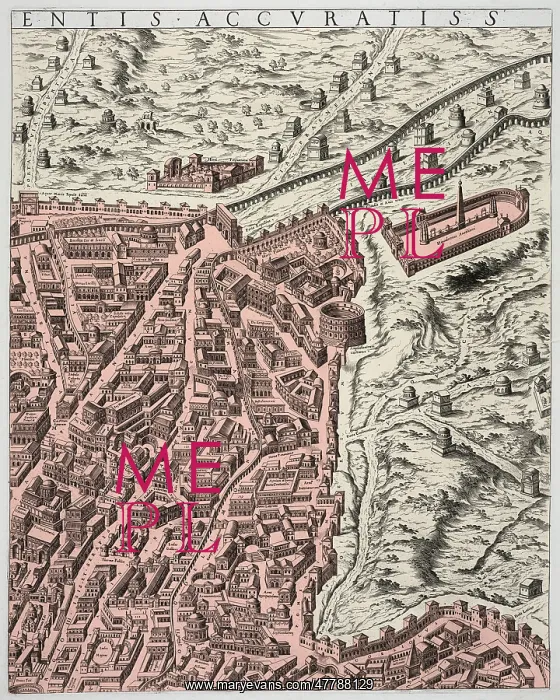 : Map of Rome, 1500s : Map of Rome, 1500s