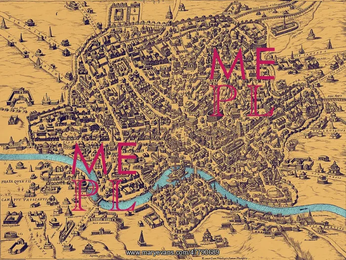 : Map of Rome, 16th Century : Map of Rome, 16th Century