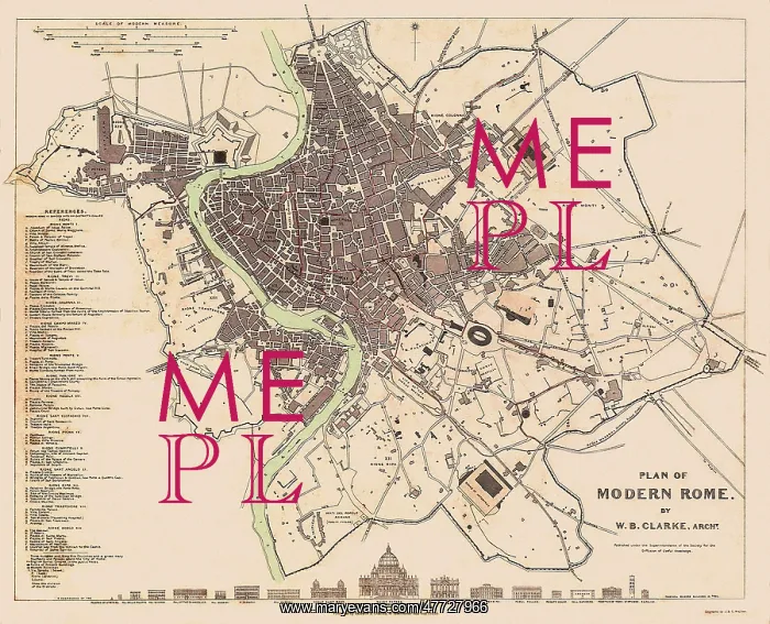  : Map of Rome 1830